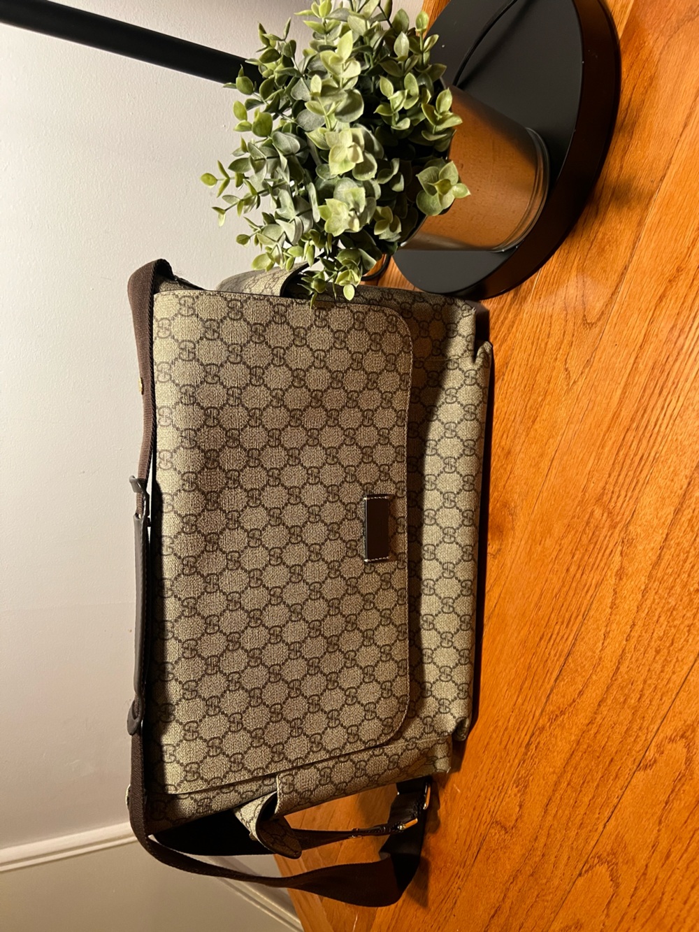 Gucci Brown GG Monogram Messenger Bag